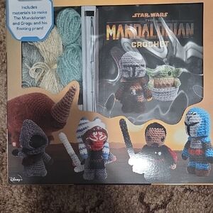 Disney Mandalorian Crochet Set with Blue and Gray Yarn